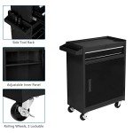 TUFFIOM 5-Drawer Rolling Tool Chest, Tool Storage Cabinet w/Drawers, Lockable Wheels, Detachable Top & Adjustable Shelf, Mechanic Tool Organizer Box for Garage, Workshop, Warehouse & Repair Shop