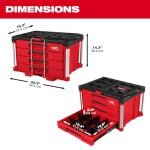 Milwaukee Packout 4 Drawer Tool Organizer Box - 48-22-8444