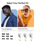 Ear Plugs for Sleeping Noise Cancelling, 45dB Comfy Ear Plugs for Noise Reduction, Silicone Earplugs for Concerts Motorcycle Shooting, Reusable Hearing Protection Earplugs & Case, 8 Eartips Black