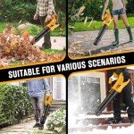Cordless Leaf Blower Compatible with Dewalt 20V Max Battery, 500CFM/150MPH Electric Leaf Blower Cordless, 5 Speed Modes, Battery Powered Blowers for Lawn Care, Yard (Tool Only)