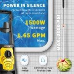 VEVOR Electric Power Washer, 2000 PSI, Max 1.65 GPM Pressure Washer w/ 30 ft Hose & Reel, 5 Quick Connect Nozzles, Foam Cannon, Portable to Clean Patios, Cars, Fences, Driveways, ETL Listed