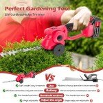 VARAI Cordless Hedge Trimmer, 2-in-1 Hedge Trimmer, Ultra Long Battery Life with Battery*2, high-Power and high-Capacity Grass Trimmer for Gardens, Yards and lawns, Including Charger