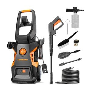 LawnMaster LT506-2000A Electric Pressure Washer 13 Amp 1.4 GPM 2300 Max PSI with Foam Bottle CSA Certified