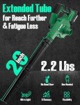 K I M O. Cordless Leaf Blower and Vacuum Combo 4 In 1, 3 Nozzles for Inflation and Deflation, 190MPH, Control Panel with 3 Speed,20 Inch Extended Tube, 2.0Ah Battery Powered Leaf Blowers for Lawn Care
