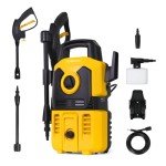 PUREPLUS Electric Pressure Washer, Max 2000 PSI 1.8 GPM Car Power Washer with Foam Cannon, Adjustable Nozzle, 16.5 FT Power Cord, 20 FT Hose, Spray Gun, for Cars, Fences, Driveway, Patios, Gardens