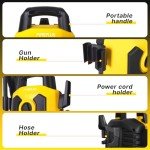 PUREPLUS Electric Pressure Washer, Max 2000 PSI 1.8 GPM Car Power Washer with Foam Cannon, Adjustable Nozzle, 16.5 FT Power Cord, 20 FT Hose, Spray Gun, for Cars, Fences, Driveway, Patios, Gardens