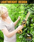 EWORK 21V Cordless Hedge Trimmer & Grass Shears 2-in-1 Handheld Small Electric Bush Trimmer with 2.0Ah Battery and Charger, Battery Powered Shrub Trimmer for Garden, Yard, Lawn Maintenance