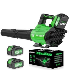 Cordless Leaf Blower – 3-Speed Settings, 580 CFM / 160 MPH Powerful Electric Blower with 2 × 4.0Ah Batteries and Charger, Ideal for Lawn Maintenance, Yard Work, and Garage Cleanup