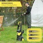 MONOCEROS Electric Pressure Washer,3000 Max PSI 2.5GPM,Power Washer, 4 Different Pressure Nozzles,High Pressure Cleaning Machine with Foam Cannon