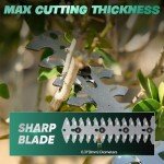 SakerPlus Cordless Hedge Trimmer, 2-in-1 Electric Bush Trimmer and Handheld Grass Cutter, 22V Lightweight Mini Shrub Trimmer Grass Clippers with 2 Batteries and Charger, Perfect Gardening Yard Tools