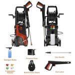Electric Pressure Washer 5000PSI 3.5GPM with 20FT Hose & 16.3FT Cord, for Car, Pool, and Patio Cleaning