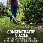 Greenworks 24V (110 MPH / 450 CFM / 125+ Compatible Tools) Cordless Brushless Axial Leaf Blower, 4.0Ah Battery and Charger Included