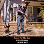 LawnMaster LT306-1800C Electric Pressure Washer 13 Amp 1.4 GPM 2100 Max PSI with Foam Bottle CSA Certified