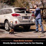 LawnMaster LT306-1800C Electric Pressure Washer 13 Amp 1.4 GPM 2100 Max PSI with Foam Bottle CSA Certified