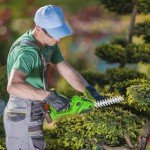 Hedge Trimmer Cordless with Battery and Charger 21V Electric Brush Grass Shrub Trimmer 2 in 1 Handheld Mini Grass Shears Grass Cutter Battery Powered Hedge Trimmer