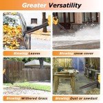 Leaf Blower Cordless, 21V 5.2Ah Battery & Charger, 6 Speed Modes, Digital Display, 500CFM/150MPH Electric Cordless Leaf Blower for Lawn Care, Leaf Blowing, Dust & Snow Removal