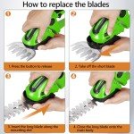 Hedge Trimmer Cordless with Battery and Charger 21V Electric Brush Grass Shrub Trimmer 2 in 1 Handheld Mini Grass Shears Grass Cutter Battery Powered Hedge Trimmer