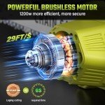 SEYVUM Brushless 12 Inch Chainsaw Cordless, 20V Battery Chainsaw with 2 x 4.0Ah Batteries, 2 x Chains, Electric Chainsaws with Tool-free Chain Tension, Auto Oiling for Wood Cutting Trimming Branch
