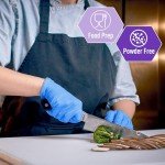 MED PRIDE Non Latex Gloves Medium Disposable Non Sterile Powder Free Exam Gloves Vinyl Nitrile Blend Rubber Free Single Use for Nurses Medical 100 Count