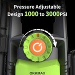 Upgraded Adjustable Pressure Washer, Electric Pressure Washer, High Pressure Washer, High Pressure Cleaning Machine with Foam Cannon for Cars, Driveways, Patios, and Home Cleaning