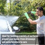 Upgraded Adjustable Pressure Washer, Electric Pressure Washer, High Pressure Washer, High Pressure Cleaning Machine with Foam Cannon for Cars, Driveways, Patios, and Home Cleaning