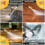 Upgraded Adjustable Pressure Washer, Electric Pressure Washer, High Pressure Washer, High Pressure Cleaning Machine with Foam Cannon for Cars, Driveways, Patios, and Home Cleaning