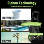 Upgraded Adjustable Pressure Washer, Electric Pressure Washer, High Pressure Washer, High Pressure Cleaning Machine with Foam Cannon for Cars, Driveways, Patios, and Home Cleaning