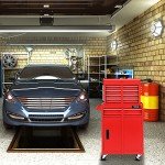 TUFFIOM 5-Drawer Rolling Tool Chest, Tool Storage Cabinet w/Drawers, Lockable Wheels, Detachable Top & Adjustable Shelf, Mechanic Tool Organizer Box for Garage, Workshop, Warehouse & Repair Shop