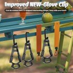 Qianyu 3 Pcs Glove Clips Work Glove Holders Glove Grabber Safety Clips Gloves Grabber Glove Keeper Clamp Catcher for Construction Gloves Helmets Belts Glasses Hats Towels