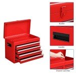 TUFFIOM 5-Drawer Rolling Tool Chest, Tool Storage Cabinet w/Drawers, Lockable Wheels, Detachable Top & Adjustable Shelf, Mechanic Tool Organizer Box for Garage, Workshop, Warehouse & Repair Shop