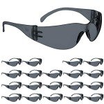 3M Safety Glasses, Virtua, 20 Pair, ANSI Z87, Unisex, Gray Hard Coat Lens, Gray Frame, Affordable Eye Protection, Lightweight, Wraparound Coverage, UVA, UVB, UVC