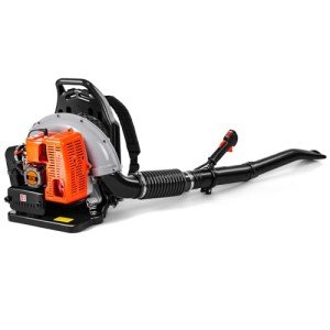 HTK 63 CC Gas Backpack Leaf Blower - 2-Stroke Engine, High-Velocity 665 CFM, Ergonomic Design, Low Vibration, and Cruise Control for Effortless Yard Mastery All Year Round