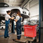 7-Drawer Rolling Tool Chest with Wheels, Tool Box with Locking System and Sliding Drawers, Tool Box Organizer for Garage, Warehouse, Workshop(Red)