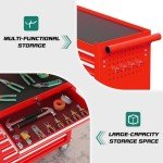 7-Drawer Rolling Tool Chest with Wheels, Tool Box with Locking System and Sliding Drawers, Tool Box Organizer for Garage, Warehouse, Workshop(Red)