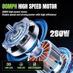 Leaf Blower Cordless 21V Powerful Electric Leaf Blower with 2 Batteries and Charger, 3.0Ah Lightweight Battery Powered Leaf Blowers for Lawn, Yard Cleaning Blows Leaves, Dust, Snow