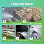 Electric Pressure Washer, 5000PSI Max 3.6 GPM 20FT Hose,35FT Power Cord 4 Different Tips Foam Cannon Power Washer