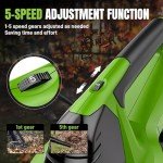 Leaf Blower Cordless 21V Powerful Electric Leaf Blower with 2 Batteries and Charger, 3.0Ah Lightweight Battery Powered Leaf Blowers for Lawn, Yard Cleaning Blows Leaves, Dust, Snow