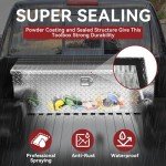 YITAMOTOR 48 Inch Truck Bed Tool Boxes Heavy Duty Aluminum with Sliding Shelf, Diamond Plate ToolBox for Pick Up Truck RV Trailer, Chest Storage Organizer with Lock and Keys