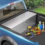 YITAMOTOR 48 Inch Truck Bed Tool Boxes Heavy Duty Aluminum with Sliding Shelf, Diamond Plate ToolBox for Pick Up Truck RV Trailer, Chest Storage Organizer with Lock and Keys