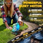 MtiolHig 11-inch Cordless Hedge Trimmer for DeWalt 20V Battery, 3-in-1 Handheld Electric Grass Shear & Shrub Trimmer with 3 Replacement Blades, Lightweight Bush Trimmer for Yard & Lawn, Garden Tool