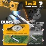 MtiolHig 11-inch Cordless Hedge Trimmer for DeWalt 20V Battery, 3-in-1 Handheld Electric Grass Shear & Shrub Trimmer with 3 Replacement Blades, Lightweight Bush Trimmer for Yard & Lawn, Garden Tool