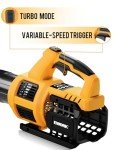 EWORK Cordless Leaf Blower 21V Electric Leaf Blower with (2) 3.0Ah Batteries and Fast Charger, Variable Speed, Turbo Mode, Battery Powered Handheld Leaf Blowers for Lawn Care and Clearance Yard Leaves