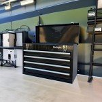 Workington Portable Metal Tool Chest with 4 Drawers, 20" 4-Drawer Tool Chest Cabinet with Ball Bearing Drawer Slides, Steel Tool Storage Box Organizer 4004 Black