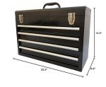 Workington Portable Metal Tool Chest with 4 Drawers, 20" 4-Drawer Tool Chest Cabinet with Ball Bearing Drawer Slides, Steel Tool Storage Box Organizer 4004 Black