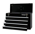 Workington Portable Metal Tool Chest with 4 Drawers, 20" 4-Drawer Tool Chest Cabinet with Ball Bearing Drawer Slides, Steel Tool Storage Box Organizer 4004 Black