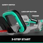 Litheli 20V Cordless Hedge Trimmer 20" (5/8" Cut) | 2.0Ah Battery & Charger Included | Lightweight Quiet Shrub/Bush Trimmer for Thick Branches, Yard, Garden(Battery & Charger Incl.)