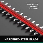 Litheli 20V Cordless Hedge Trimmer 20" (5/8" Cut) | 2.0Ah Battery & Charger Included | Lightweight Quiet Shrub/Bush Trimmer for Thick Branches, Yard, Garden(Battery & Charger Incl.)