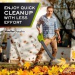 Mueller UltraStorm Leaf Blower Cordless Electric, 130 MPH 20 V Powerful Motor, 2 Speed Levels, 1hr Charge, Lightweight, Blowers for Lawn Care, Battery Powered Blower for Snow