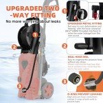 5000PSI Electric Pressure Washer - 2025 New Electric Power Washer with Upgraded 33ft Pressure Washer Hose Reel, Foam Cannon, 4 Nozzle Set, Power Washer for House/Patios/Car/Fence, Orange