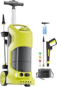 Electric Pressure Washer 4800PSI-Max 3.0GPM Pressure Washer with 4 Nozzles, 25FT Hose, Soap Tank, Ideal for Car, Driveway, Patio, Pool Yellow